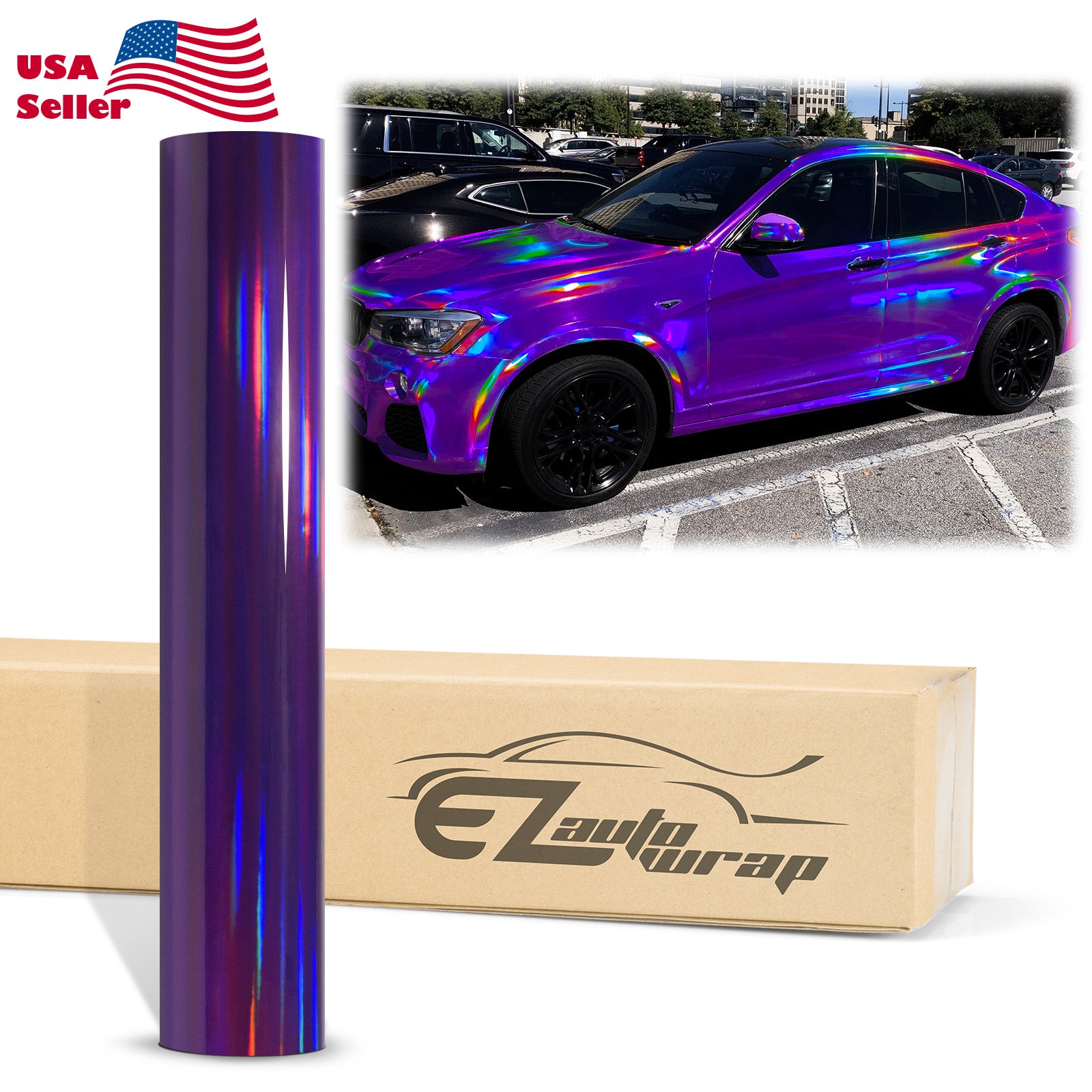 Holographic Purple Rainbow Vinyl Wrap – EzAuto Wrap